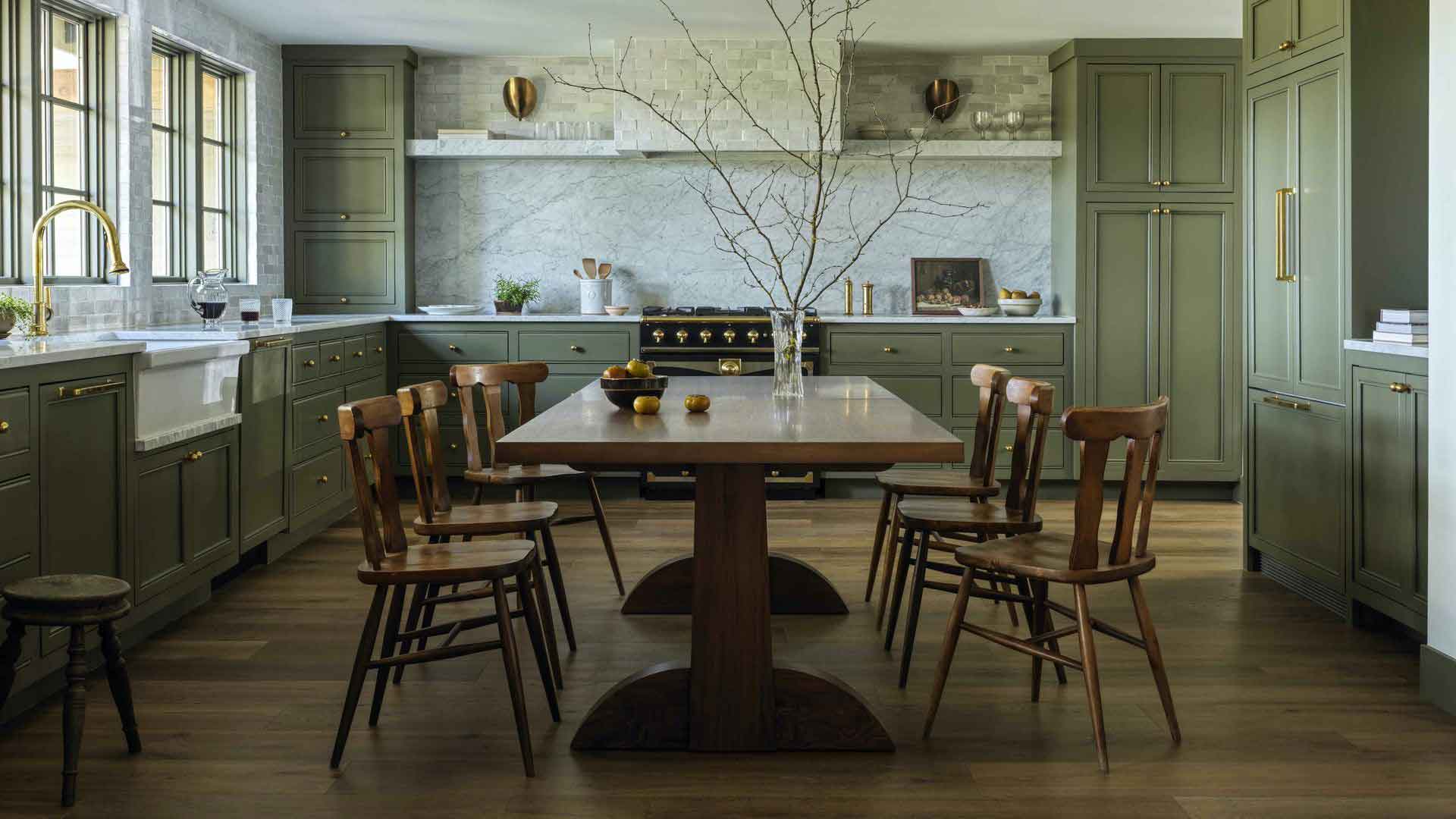 کابینت-کلاسیک-سبز-زیتونی